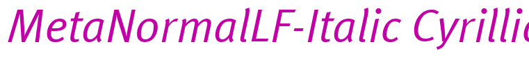 MetaNormalLF-Italic Cyrillic